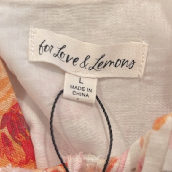 For Love and Lemons Peony Cropped Blouse and skirt set size Large - Picture 4 of 10